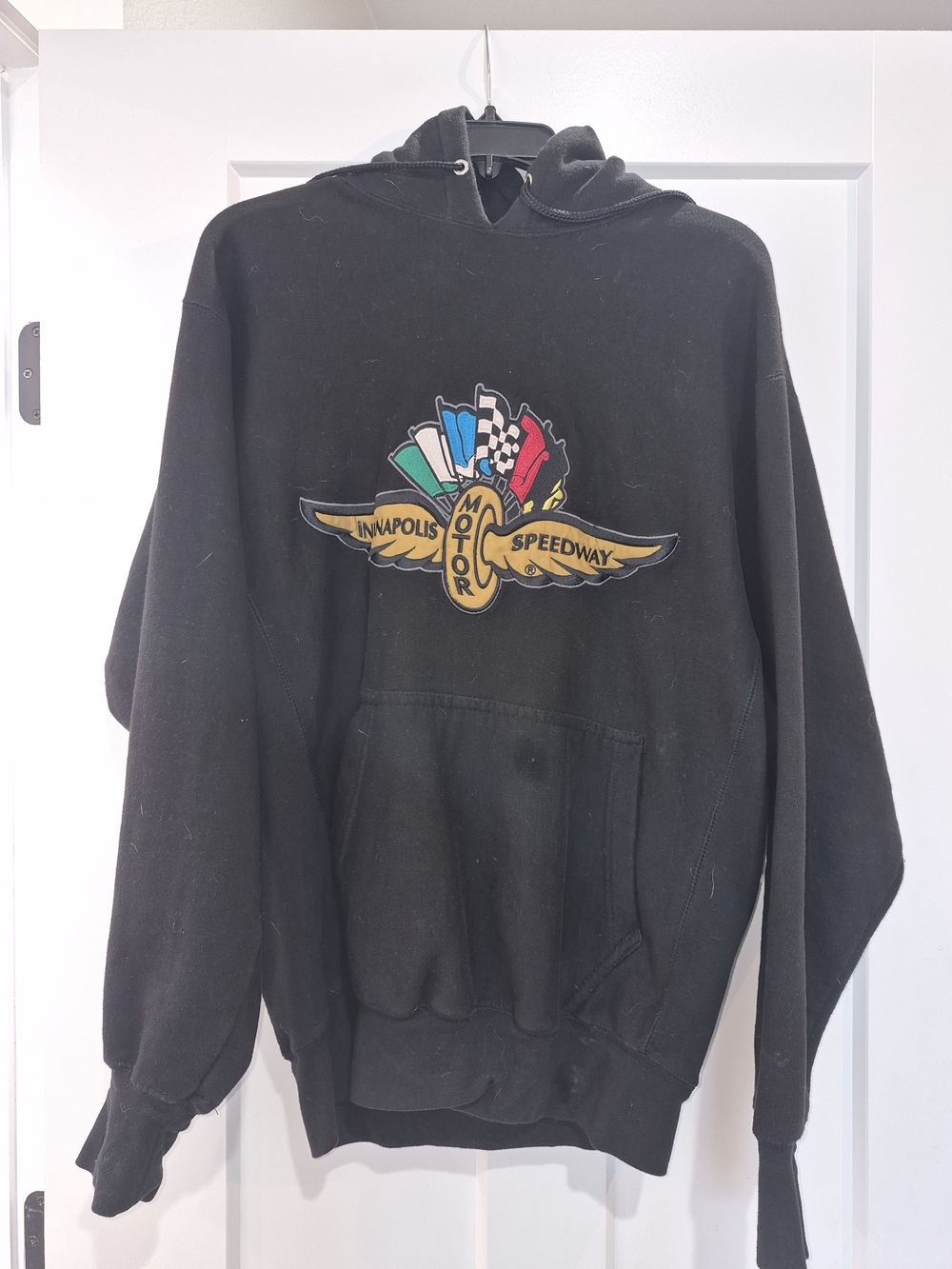 NASCAR Indianapolis MotorSpeedway Embroidered Black Hoodie